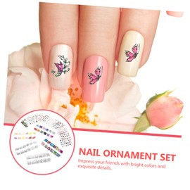 FOMIYES 2sets Butterfly Nail Art Accessories Water Transfer Decals for Manicure Decor Easy to Use Nail Beauty Tools for Beginners for Women and Girls