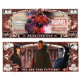 Anime Source Magneto Comic Book Character Villain Commemorative Novelty Million Bill with Semi Rigid Protector