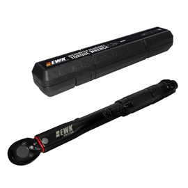 EWK 1/2" Drive Click Torque Wrench 10-150 ft-lbs (13.6-203.4 Nm), Dual Scale with Reversible Head, For Motorcycle Auto Car Lug Nuts