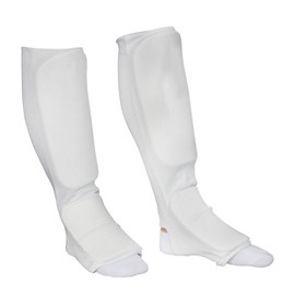 2Pcs Thicken Sport Leg Guard Legguard Shin Guards Protection Gear for karate Muay Thai Sandawhite XL