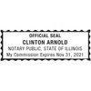 MaxMark Notary Stamp for State of Illinois- Self Inking Stamp