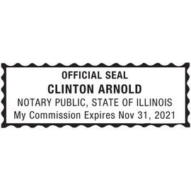 MaxMark Notary Stamp for State of Illinois- Self Inking Stamp