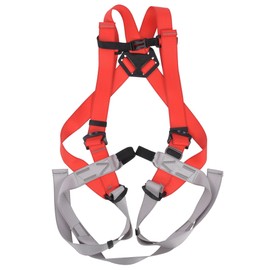 Red Gray Polyester Full Body Rock Climbing Harness Outdoor Protection Safety Belt