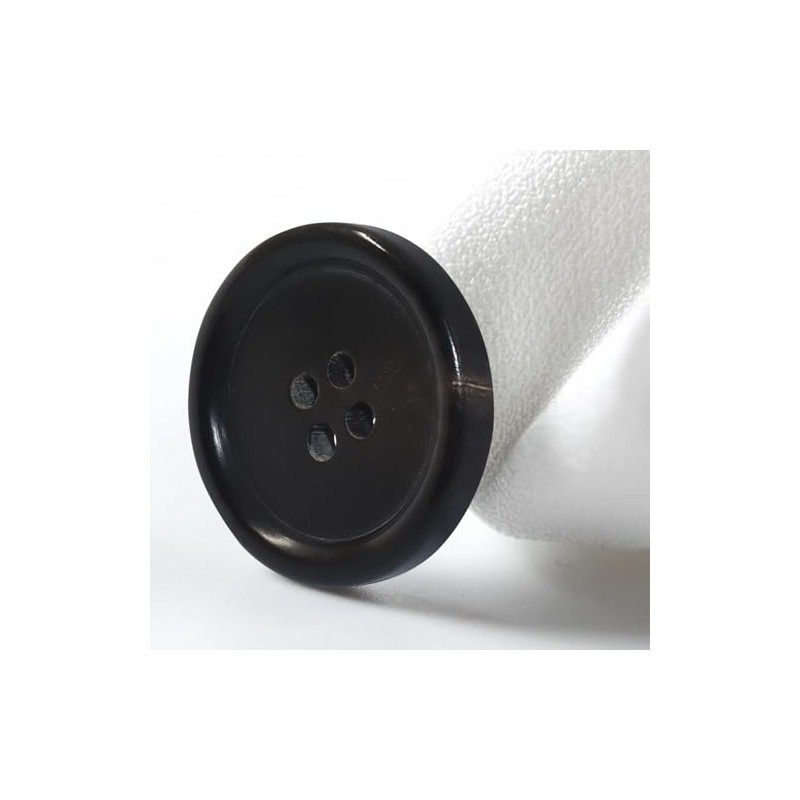 Hitefu 10 Pcs 1" (25mm) Genuine Horn Buttons, 40L Resin