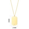 Philip Jones Men's Gold Plated Steel Dog Tag Necklace Created