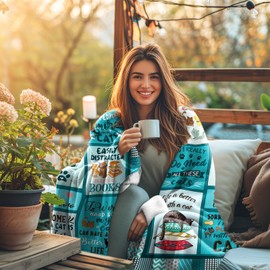 NANISKA Cat Blanket 60" X 50", Cat Lover Gifts for Women, Cat Gifts for Women/Cat Lovers/Girls, Cat Blankets for Cat Lovers/Women, Cat Themed Gifts, Cat Mom Gifts