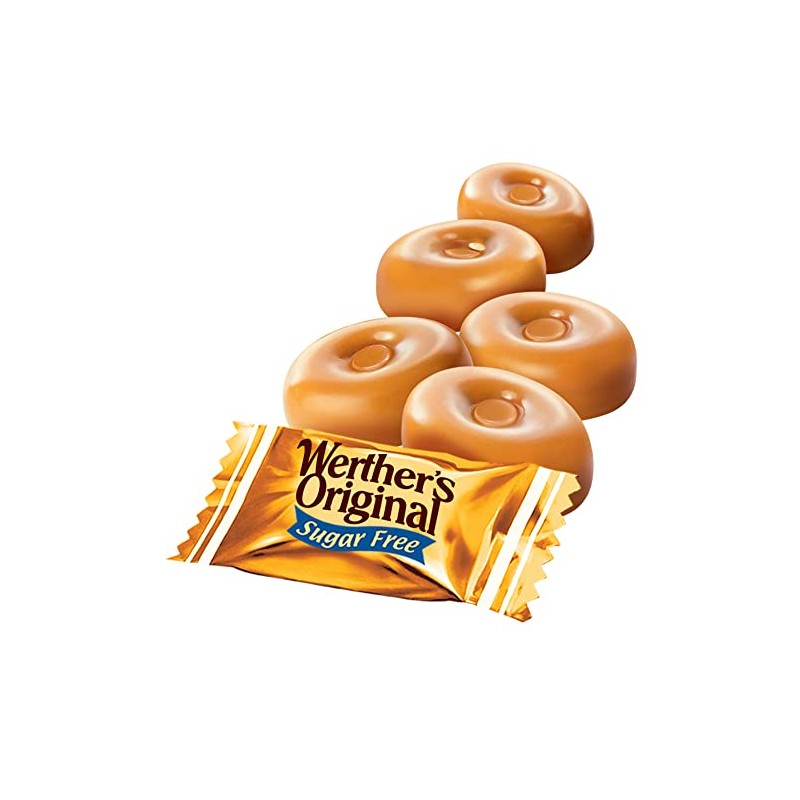 Werther's Original Hard Sugar Free Caramel Candy, 1.46 Oz Bags