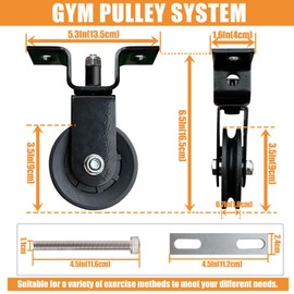 Upgraded Cable Pulley System Gym, LAT Pull Down Machine for Home Gym Equipment, Weight Pulley System for Cable Machine, LAT Pulley System Gym for Strength Training Power Cages, Power Racks (Style 4)