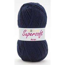 Sirdar Supersoft Aran Knitting Wool/Yarn 100g - 906 Navy