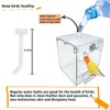 kathson Acrylic Bird Bath Box,Parrot Transparent No-Leakage Bathtub for Cage