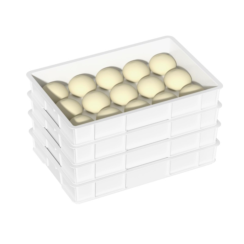 Callyne 4-Pack Commercial Pizza Dough Proofing Box, Stackable Dough Proofing