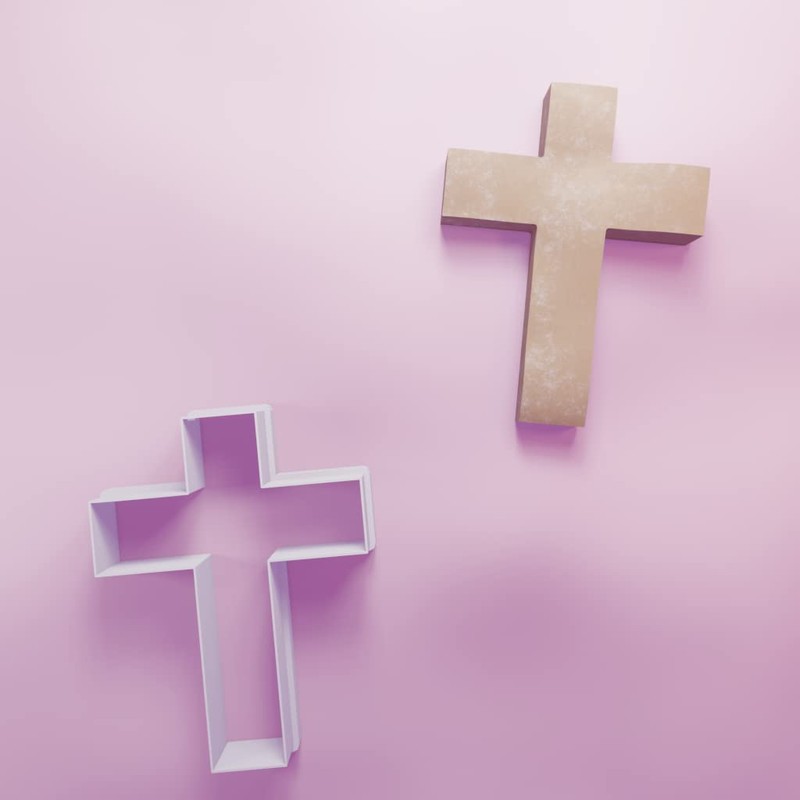 Cross Straight Cookie Cutter - 3 Sizes Easter Christmas
