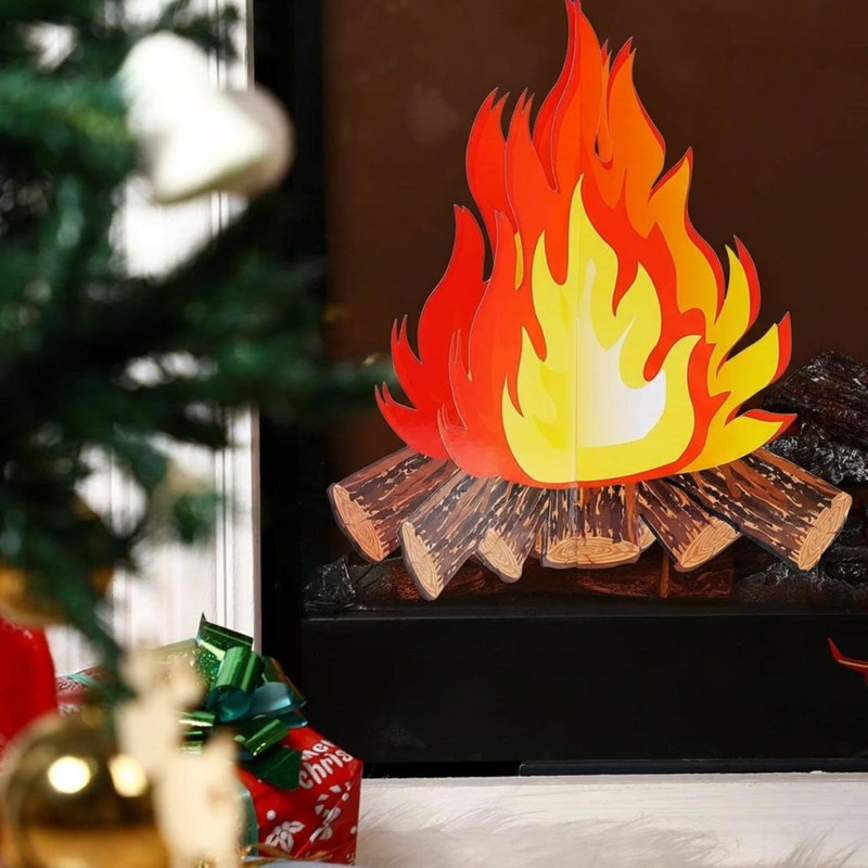 Tatuo 6 Set Fake Fire Fake Fireplace Campfire Flame 12