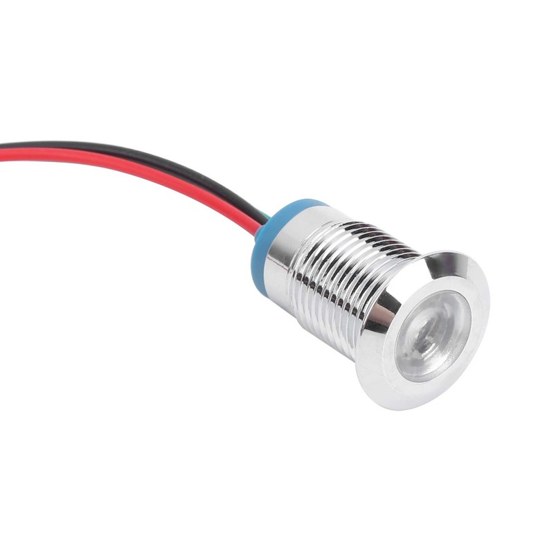 Marhynchus 4 Sets 1224V 12mm LED Indicator Light Pre Wired