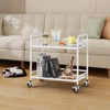 HDANI 2 Tier Under Desk Printer Stand with Storage,Microwave Storage