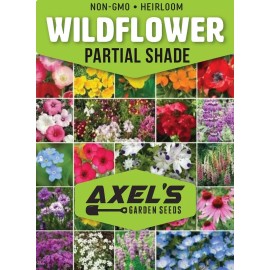 Axel's Garden Seeds Partial Shade Wildflower Seed Mix | Heirloom & Non-GMO | Annual & Perennial Seed - 1000 Seeds