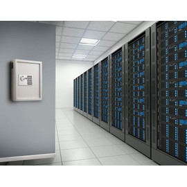 Adiroffice Key Holder Wall Mount - 40-keys Lock Box with Code, Key Cabinet Wall Mount, Valet Parking Key Box, Car Dealer Key Cabinet - Space Saving Locking Key Box Wall Mount with Digital Lock