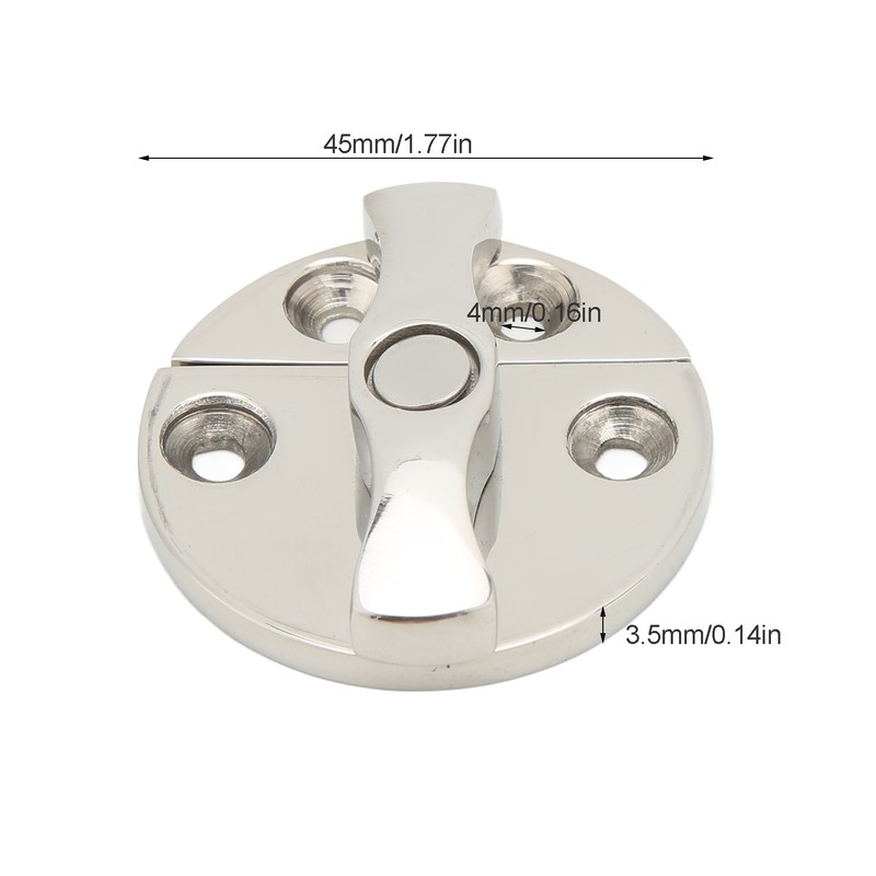 Boat Door Catch Latch Round 45mm 180° Rotation 316 Stainless