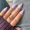 SXVME Uñas Postizas Almendradas Color Lila Claro - Uñas Acrílicas
