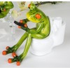 Frog Decorative Figure on Toilet - Funny Decoration for Office