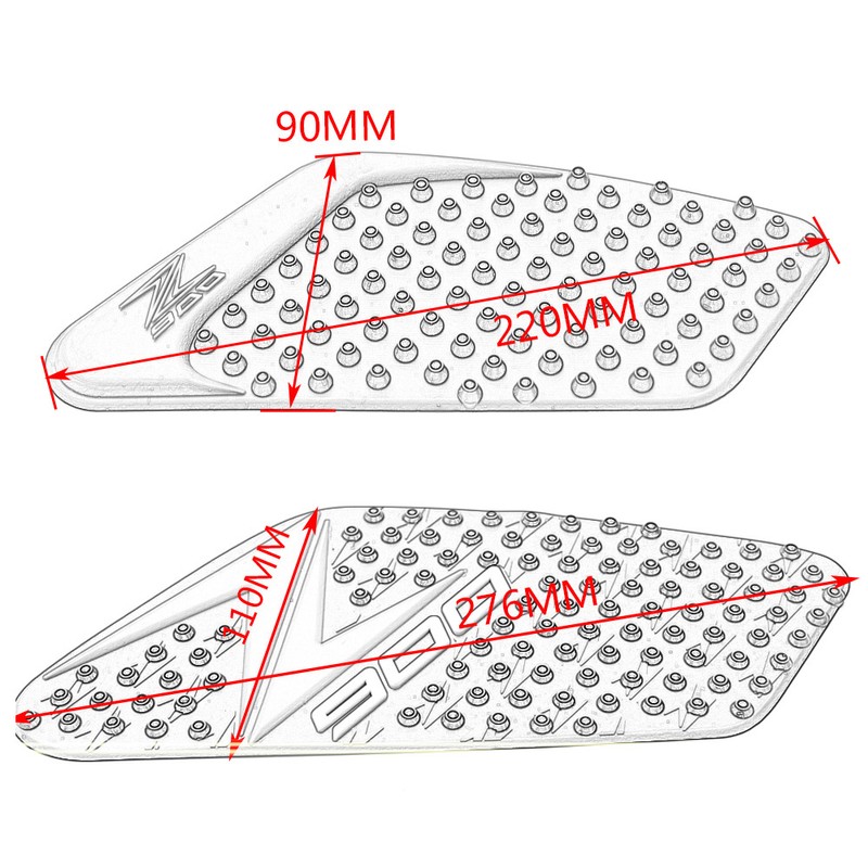Motorcycle Anti slip Tank Pad Sticker Knee Grip Traction Side