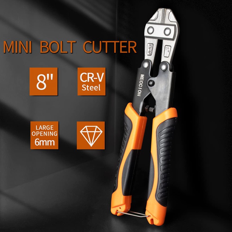 Bolt Cutter, Meccion Heay Duty 8" CR-V Mini Bolt and