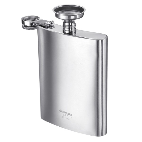 Westmark Delano Hip Flask - Small Flask with Funnel -