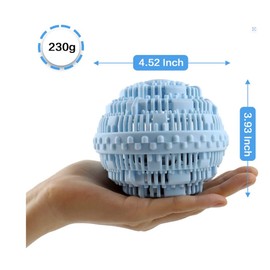 2pcs Laundry Ball - Natural Non-Chemical Detergent Laundry Balls for Washing Machine - Eco Friendly Wash Ball & Detergent Alternative for 2000 Washings(Light Blue)