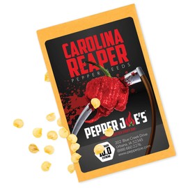 Pepper Joe’s Carolina Reaper Seeds – Pack of 10+ World’s Hottest Chili Pepper Seeds – USA Grown – Premium Non-GMO Carolina Reaper Seeds for Planting