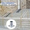 Blulu 8 Pack Galvanized Steel Flange Oblong Base for 1-5/8