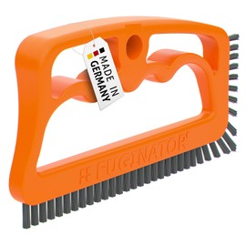 FUGINATOR® Grout Brush Orange/Grey for Cleaning Joints in Wall & Floor Tiles, Bathroom, Kitchen & Household