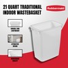 Rubbermaid 2 Pack Traditional Open Top Waste Basket Indoor Trash
