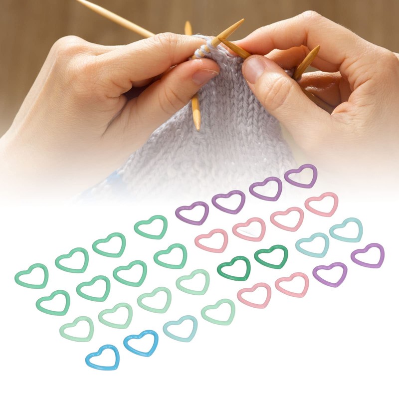 Knitting Stitch Markers Heart Shape Safety Pin Stitch Markers Metal