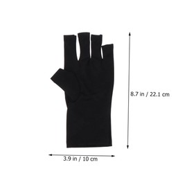 Beavorty UV Protection Gel Manicure Gloves for Nails Tear Resistant Polyester UV Light Gloves Lightweight Fingerless Design for Nail Technicians and DIY Beauty Enthusiasts Suitable for