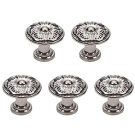 Yinpecly Vintage Cabinet Drawer Pull Handles 0.7" Mini Zinc Alloy Knobs for Jewelry Box Gift Case Necklace Case Dresser Drawer Cupboard 5pcs