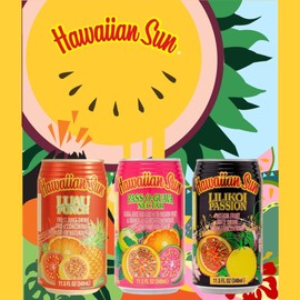 Hawaiian Sun, Luau Party Pack, Tropical Fruit Juice Drink, Variety Mix Flavor, Non Carbonated, RcTechDistro Bundle Box, 11.5 Fl Oz Per Can, Pack of 12 (Luau Party Pack 2)