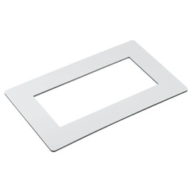 sourcing map Switch Surround Plate Wall Panel Decoration Dual Gang Aluminum Plastic White 216mm x 130mm for Home Office