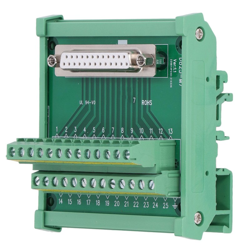DB25 to Terminal Connector Adapter Plate PCB Board Straight Female