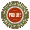 CafePress Pro Life Round Car Magnet, Magnetic Bumper Display