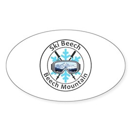 CafePress Ski Beech Beech Mountain North Carolina Oval Car Bumper Sticker