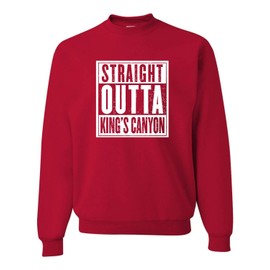 Go All Out Small Red Adult Straight Outta King's Canyon Apex Legends Sweatshirt Crewneck