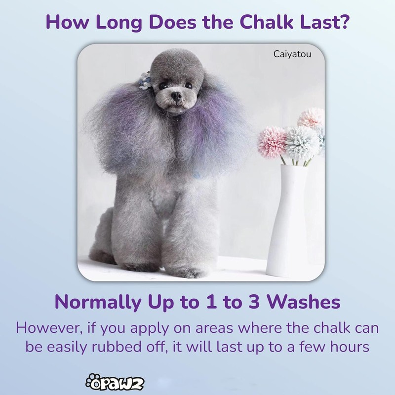 Opawz Pet Hair Chalk Purple Non-Toxic Temporary Washable Color Safe