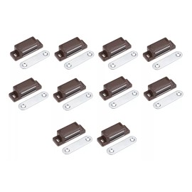 Herrajes Guerrero Broche Retenedor De Iman Para Muebles 20 Piezas Cafe