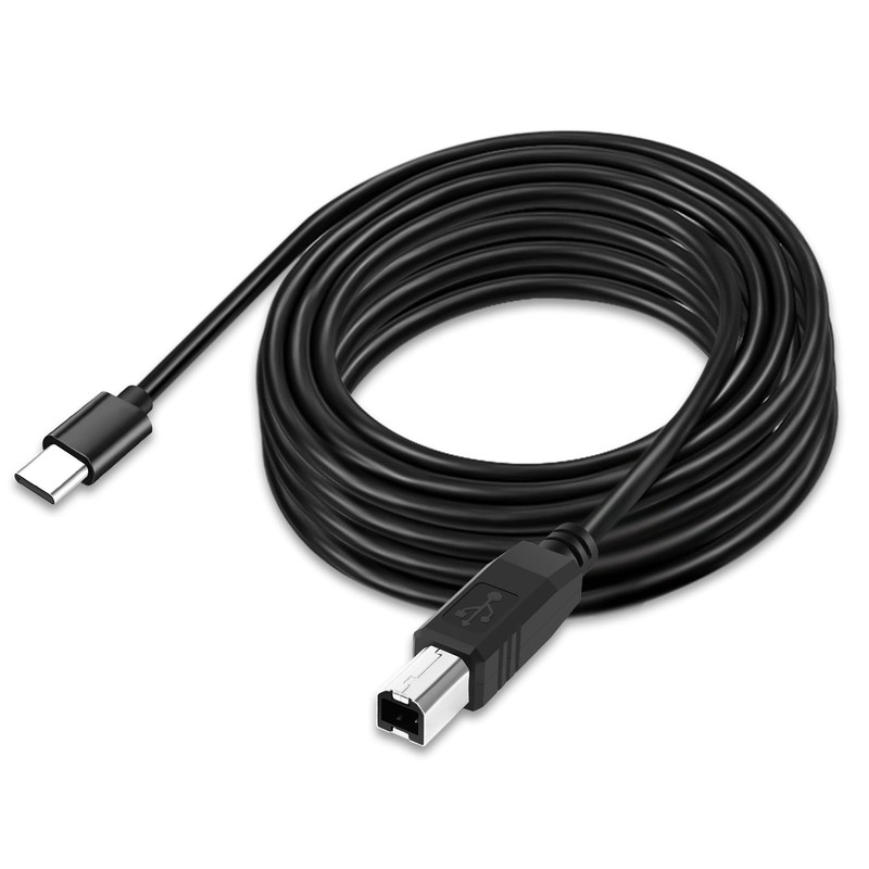 Flexible 6ft USB C to USB B Printer Cable for