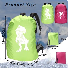 PASLFC Backpack Rain Cover, Pack of 2 Backpack Rain Cover, Rain Cover, Step by Step School Bag, Rain Cover Backpack, Waterproof Backpack Cover