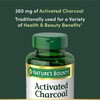 Nature's Bounty Activated Charcoal 260 mg, 100 Capsules, Dietary Supplement