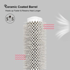 EAGLE FORTRESS Innovative Bristle Ceramic + Ionic XL Round Brush – Extra-Long Thermal Barrel – Fast-Drying Blowout Brush – XL-43