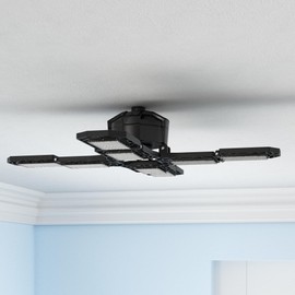 PINSAI LED Garage Light,Super Bright Screw in E26/E27 Ceiling Shop Work Lamp, 200W 20000 Lumen Deformable Basement Bulb Fixture with 8 Adjustable Panels, Lighting for Workshop, Attic