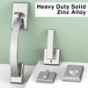 Floresita Front Door Lock Set, Sliver Front Door Handle and