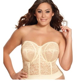 GODDESS womens Lace Bridal Bustier Bras, Black, 34F US